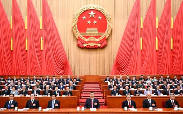 十四届全国人大三次会议开幕 习近平等在主席台就座